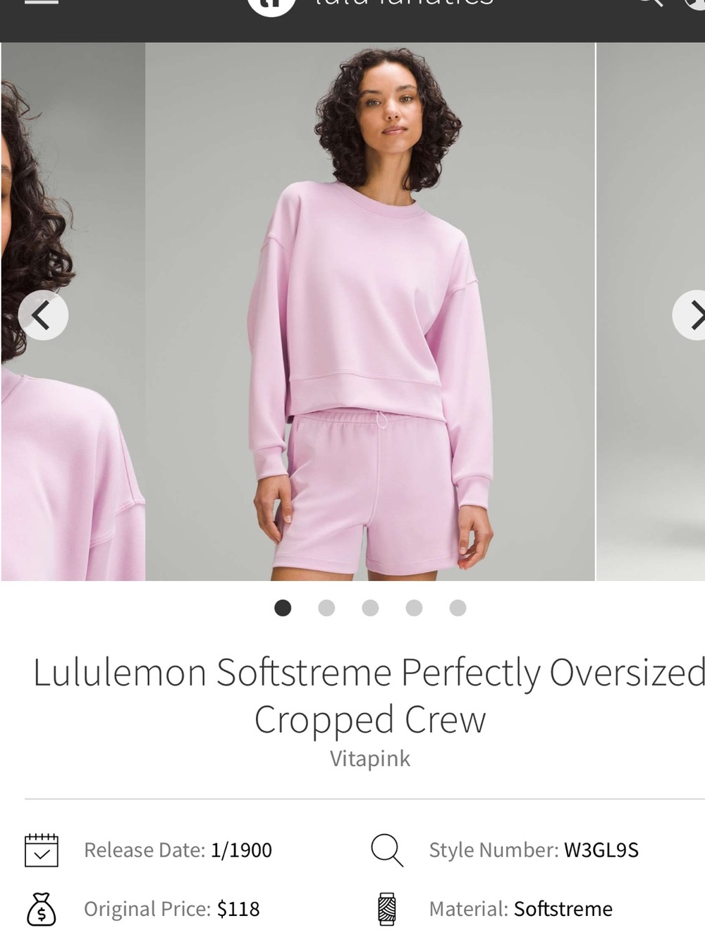 (2) lululemon athletica Cropped Softstreme Crew both size 6 - Picture 6 of 10